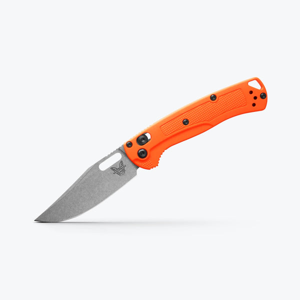 Benchmade Mini Taggedout® | Orange Grivory® Stonewash 154CM