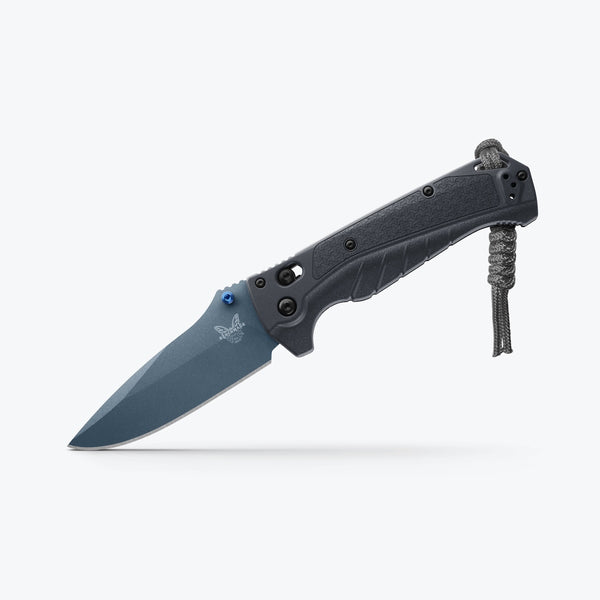 Benchmade Adira® | Tempest Gray | Drop-Point Cerakote Blue CPM-MagnaCut