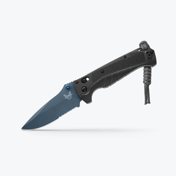 Benchmade Adira® | Tempest Gray | Drop-Point Cerakote Blue CPM-MagnaCut