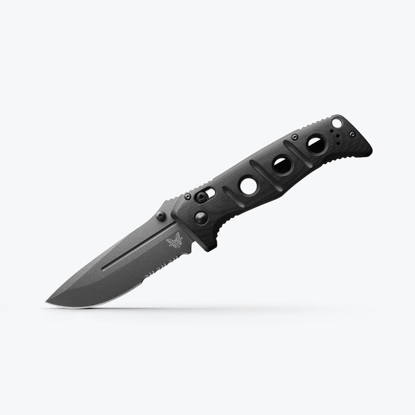 Benchmade Adamas® | Black G10 | Drop-point Tungsten Gray Cerakote CPM-Cru-Wear