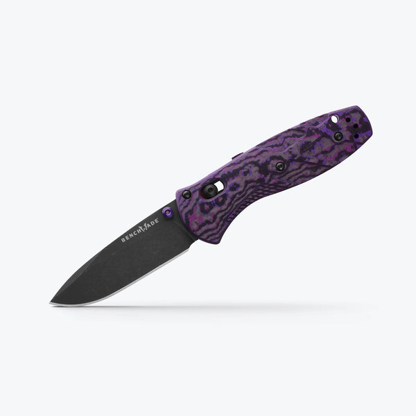 Benchmade Mini Barrage® | Purple Haze | Drop-Point Black DLC Battlewash CPM-S90V