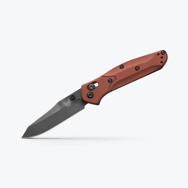 Benchmade Mini Osborne | Burnt Copper Aluminum Black DLC Battlewash CPM-MagnaCut
