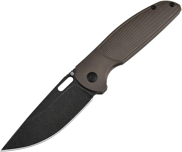 Artisan SATYR Framelock Bronze Titanium Black Stonewash S90V