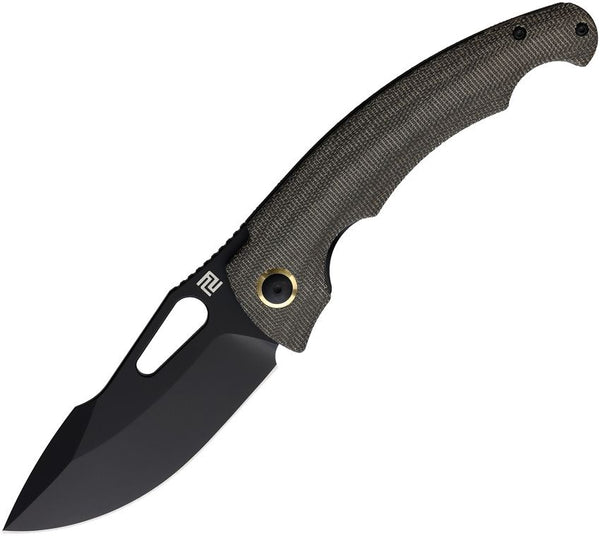 Artisan Xcellerator Linerlock Green Micarta Black Oxide Coated AR-RPM9