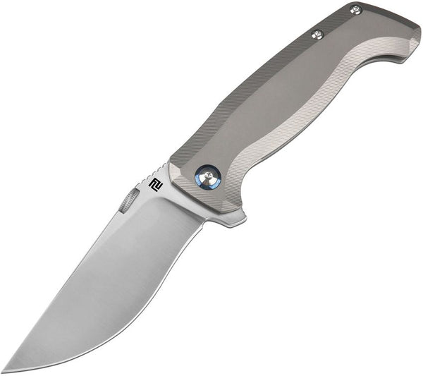 Artisan Kami Framelock Gray Titanium Sand Blast S35VN