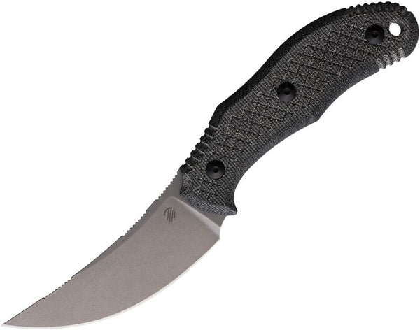 Bastinelli Creations Chopper Fixed Blade LE Black Micarta Bohler Stonewash Upswept M390