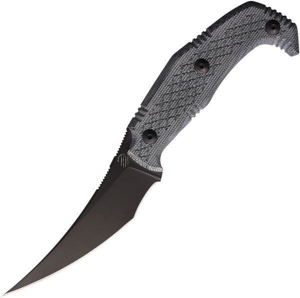 Bastinelli Creations Yummy Fixed Blade Black Canvas Micarta PVD Coated Bohler M390