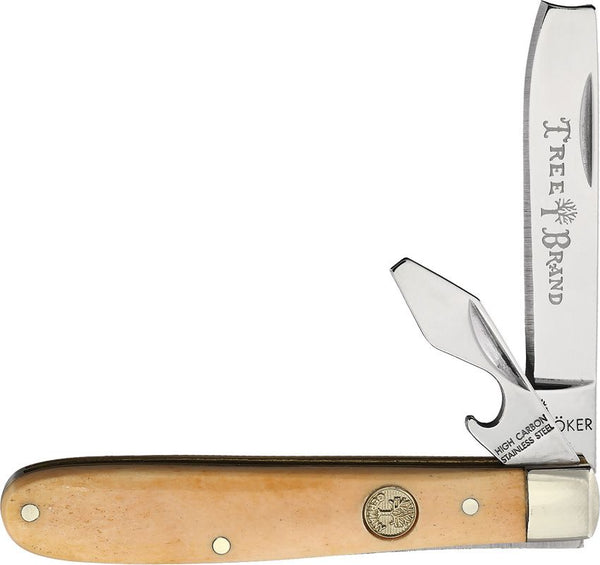 Boker Razor Jack Orange Smooth Bone Mirror stainless Razor Blade