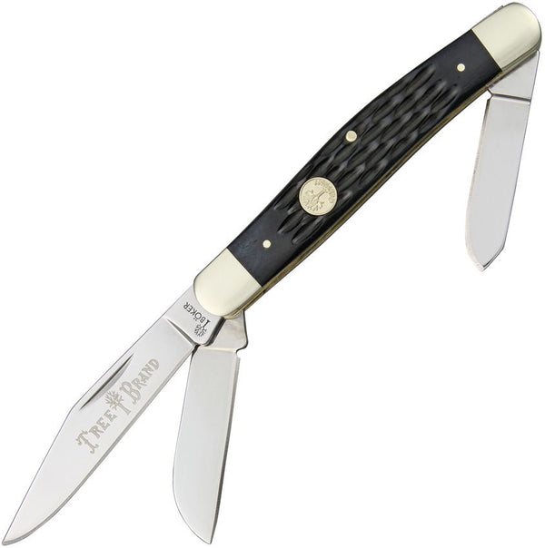 Boker Tree Brand Stockman Black Jigged Bone Mirror Stainless