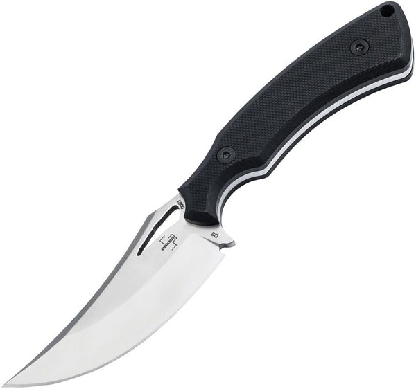 Boker Plus Tavros Fixed Blade Black G10 Satin Upswept D2