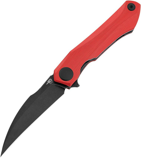 Bestech Knives Ivy Linerlock Red G10 Black Stonewash 14C28N Sandvik