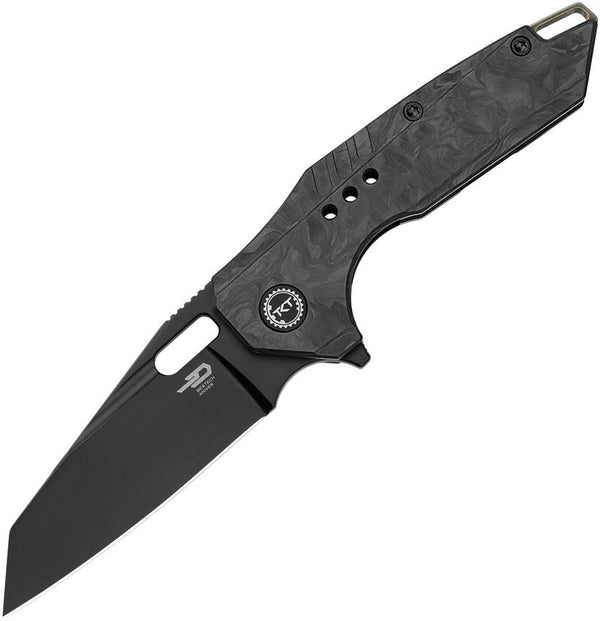 Bestech Knives Nyxie 3 Framelock Carbon Fiber/Titanium Black DLC Coated S35VN