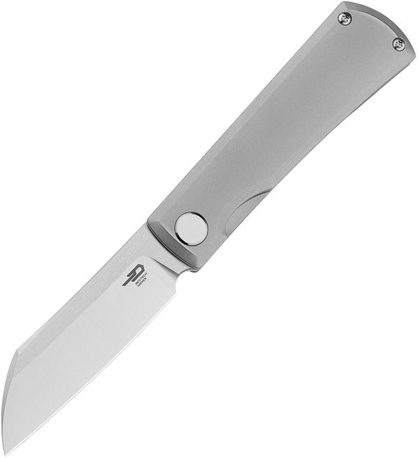 Bestech Knives Bruv Framelock Bead Blast Titanium Satin Wharncliffe Bohler M390