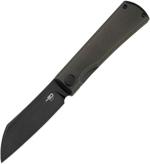 Bestech Knives Bruv Framelock Blackout Titanium Wharncliffe Bohler M390