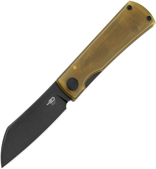 Bestech Knives Bruv Framelock Ultem w Black Titanium Black Wharncliffe Bohler M390