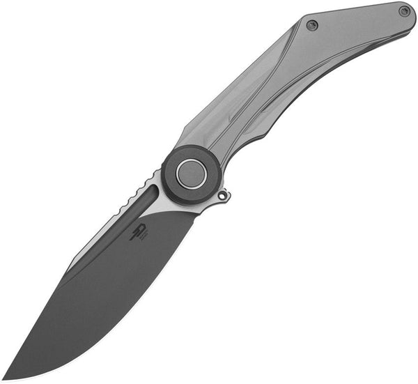 Bestech Knives Seraph Framelock Gray Titanium Two Tone Bohler M390