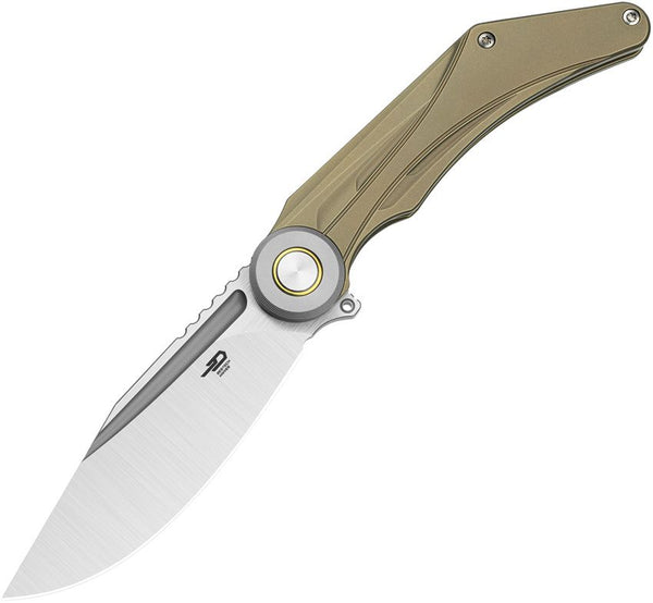 Bestech Knives Seraph Framelock Bronze Titanium Two Tone Bohler M390