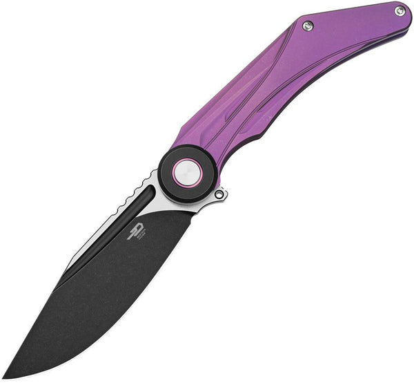 Bestech Knives Seraph Framelock Purple Titanium Two Tone Bohler M390