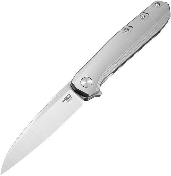 Bestech Knives 9 Framelock Bead Blast Titanium Satin Bohler M390