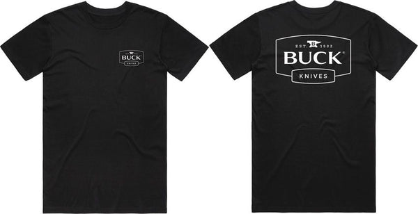 Buck Logo T-Shirt Black Large