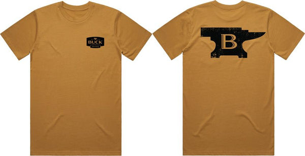 Buck Anvil T-Shirt Camel Large