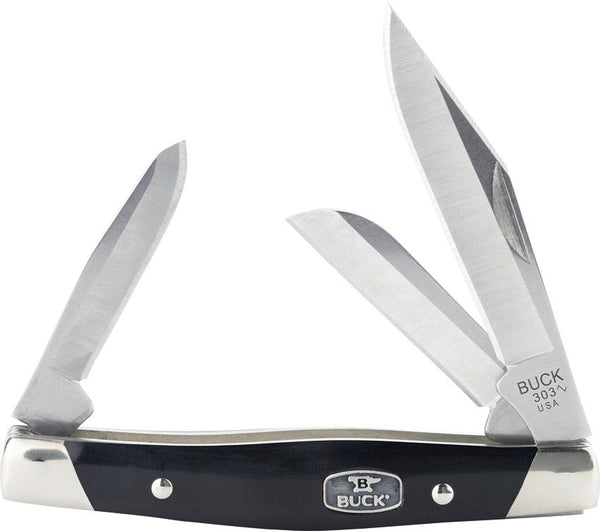 Buck Cadet Black Nickel Silver Satin 420HC