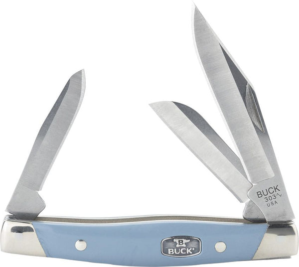 Buck Cadet Blue Nickel Silver Satin 420HC
