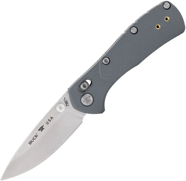 Buck Mini Range Pro Gray GFN Satin Drop Point 154CM