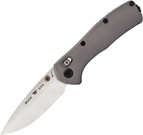 Buck Range Elite Gray Anodized Aluminum Satin Drop Point MagnaCut