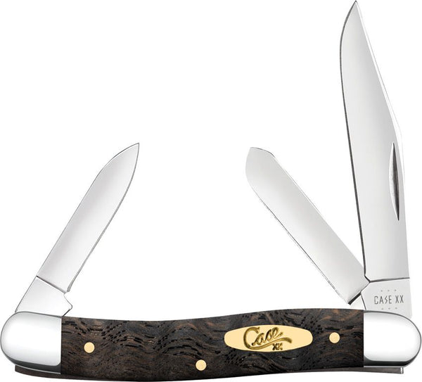 Case Cutlery Stockman Black Curly Oak