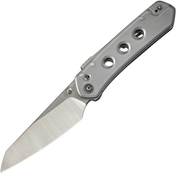 Civivi Vision FG Superlock Polished Clear Lexan Satin Reverse Tanto Nitro-V