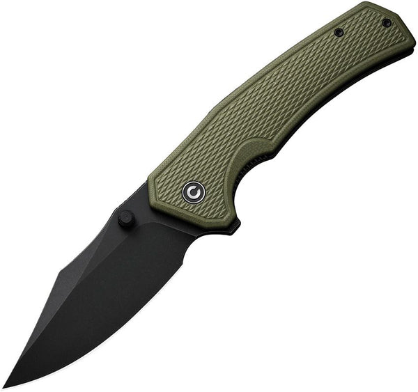 Civivi Vexillum Linerlock OD Green G10 Black Stonewashed Clip Point Nitro-V