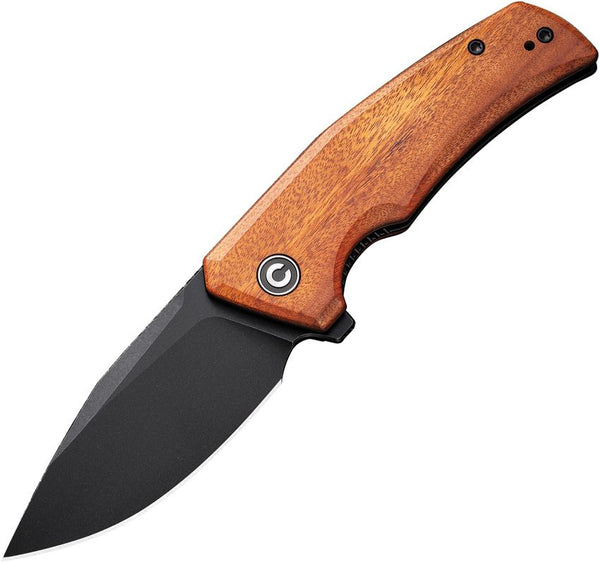 Civivi Regulatron Liner Lock Guibourtia Wood Black Stonewashed Drop Point Nitro-V