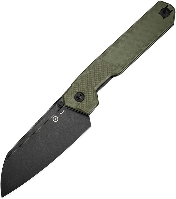 Civivi Hid Nested Linerlock OD Green G10 Black Stonewashed Reverse Tanto 14C28N