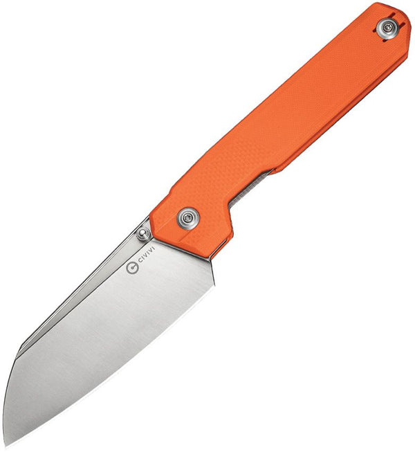 Civivi Hid Nested Linerlock Orange G10 Satin Reverse Tanto 14C28N