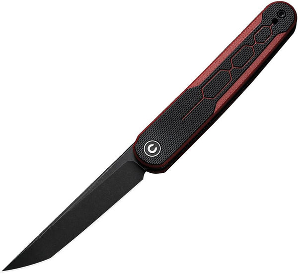 Civivi KwaiQ Linerlock Burgundy / Black G10 Black Stonewashed Tanto Nitro-V