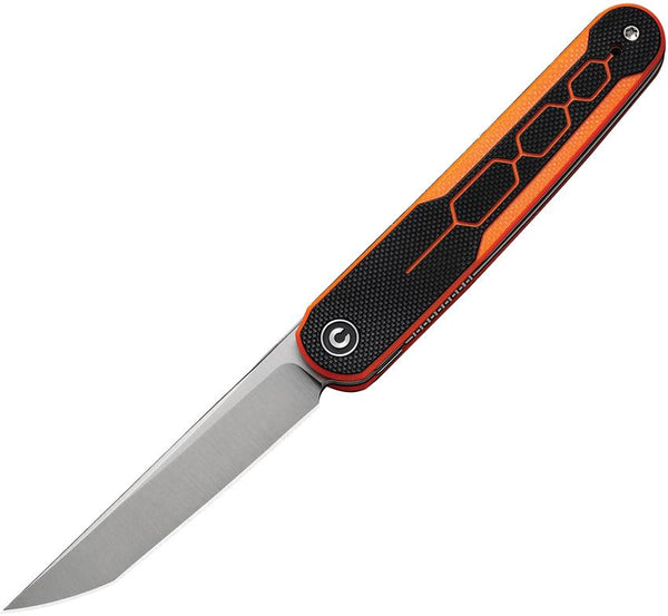 Civivi KwaiQ Liner Lock Orange / Black G10 Satin Tanto Nitro-V