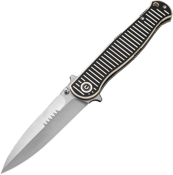 Civivi RS71 Liner Lock Ivory / Black G10 Spear Point Satin Finished Nitro-V