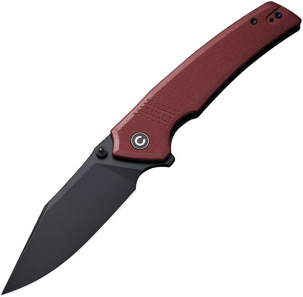 Civivi Tranquil Liner Lock Burgundy G10 Black Clip Point 14C28N