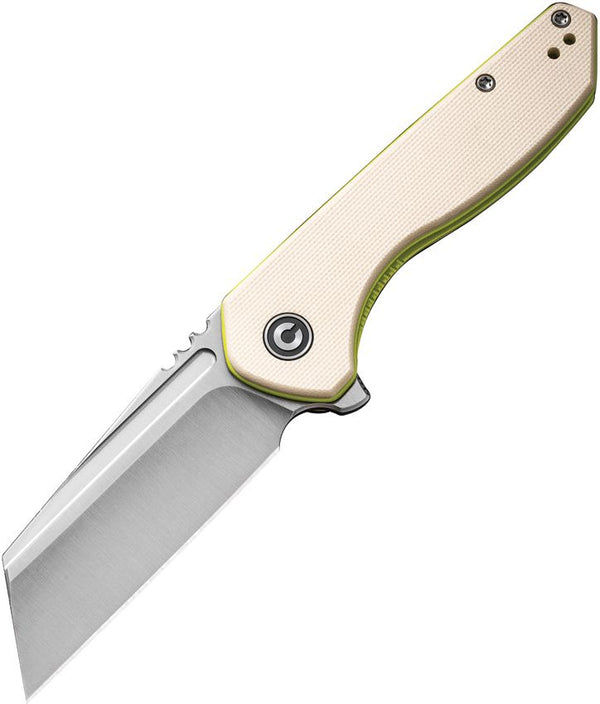 Civivi ExOne Liner Lock Ivory G10 Satin Reverse Tanto Nitro-V