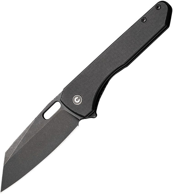 Civivi Nugz Liner Lock Black Canvas Micarta Black Stonewashed Reverse Tanto 14C28N Sandvik