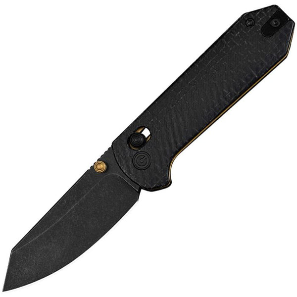 Civivi Yonder Crossbar Lock Blackout Burlap Micarta Stonewashed Spey Point 14C28N Sandvik