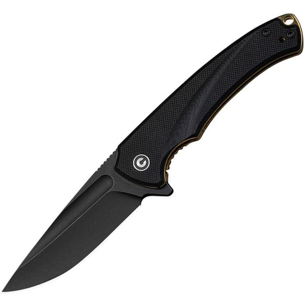 Civivi Voidflare Liner Lock Blackout G10 Stonewashed Drop Point 14C28N Sandvik