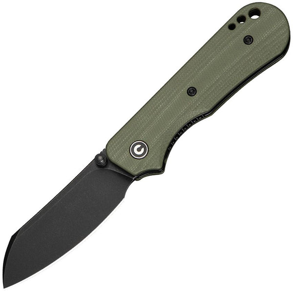 Civivi Crabby Linerlock OD Green G10 Black Stonewashed Sheepsfoot 14C28N
