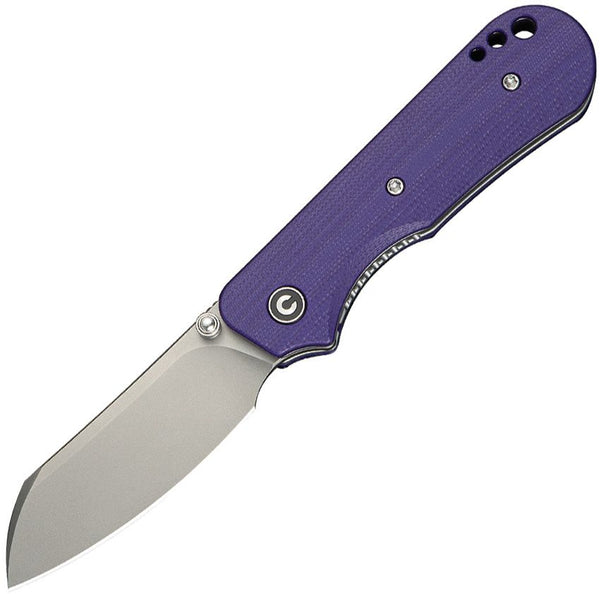 Civivi Crabby Linerlock Purple G10 Stonewashed Sheepsfoot 14C28N
