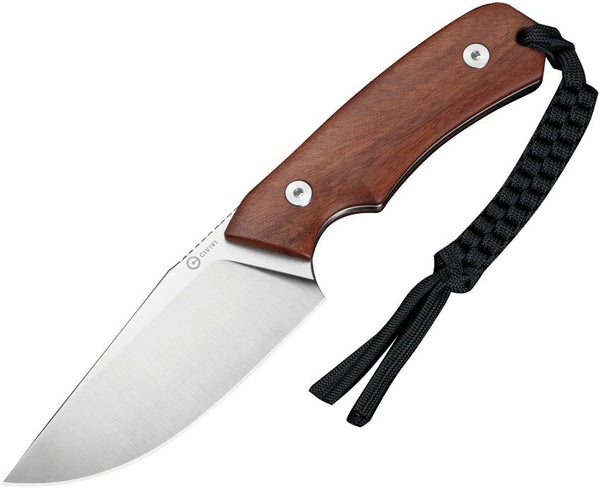 Civivi Gander Fixed Blade Guibourtia Wood Satin Clip Point 14C28N