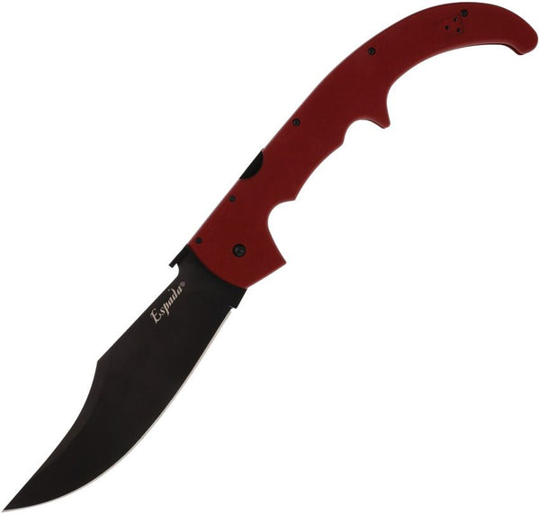 Cold Steel XL Espada Lockback Red G10 Black Clip Point AUS-10A