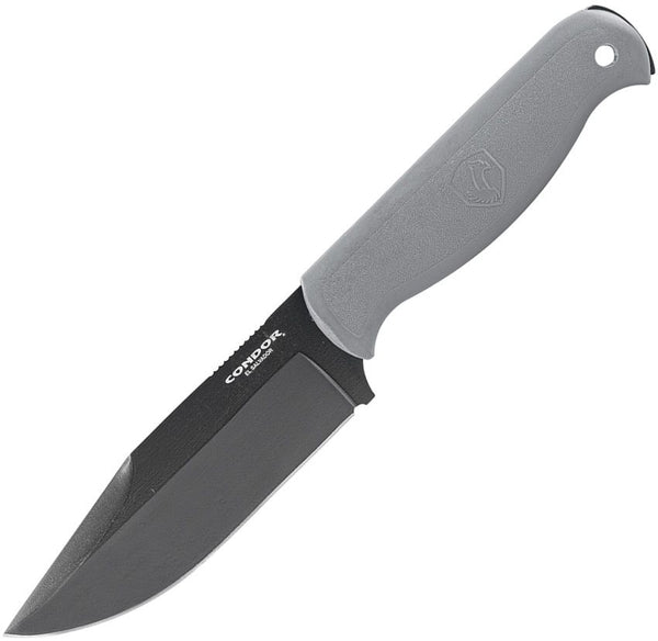 Condor Fighter Fixed Blade Rhino Gray Polypropylene Black Cerakote 1075HC