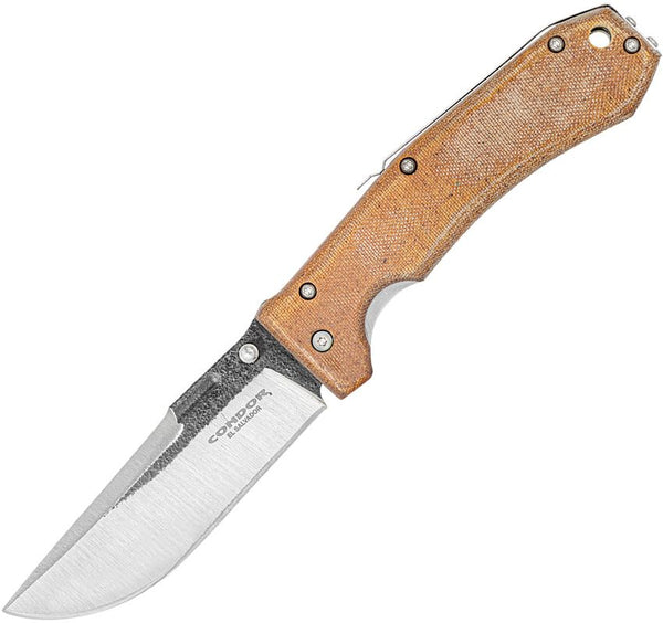 Condor Tactical Pass Com-Tact Linerlock Tan Micarta Classic 14C28N Sandvik