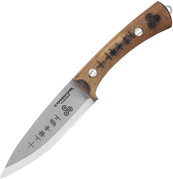 Condor Druid Fixed Blade Walnut Scandi Blasted Satin 1095HC